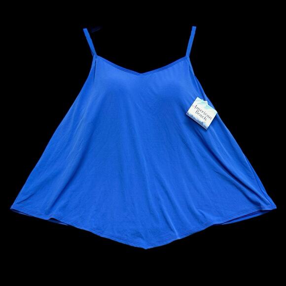 Maurices American Beach Womens 2X Royal Blue Tankini Swim Top Built In Bra - Picture 1 of 10